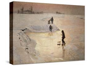 Les patineurs-the skaters, 1891-Emile Claus-Stretched Canvas