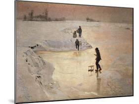 Les patineurs-the skaters, 1891-Emile Claus-Mounted Giclee Print