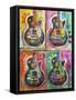 Les Paul 4Up-Dean Russo-Framed Stretched Canvas