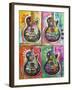 Les Paul 4Up-Dean Russo-Framed Giclee Print