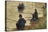 Les pêcheurs à la ligne, étude pour le Grande Jatte-Georges Seurat-Stretched Canvas