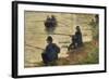 Les pêcheurs à la ligne, étude pour le Grande Jatte-Georges Seurat-Framed Giclee Print