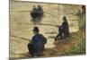 Les pêcheurs à la ligne, étude pour le Grande Jatte-Georges Seurat-Mounted Giclee Print