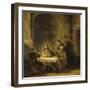 Les pèlerins d'Emmaüs-Rembrandt van Rijn-Framed Giclee Print