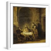 Les pèlerins d'Emmaüs-Rembrandt van Rijn-Framed Giclee Print