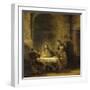 Les pèlerins d'Emmaüs-Rembrandt van Rijn-Framed Giclee Print