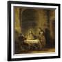 Les pèlerins d'Emmaüs-Rembrandt van Rijn-Framed Giclee Print