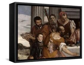 Les Pèlerins d'Emmaüs-Paolo Véronèse-Framed Stretched Canvas