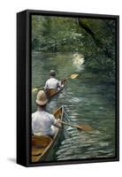 Les Périssoires-Gustave Caillebotte-Framed Stretched Canvas