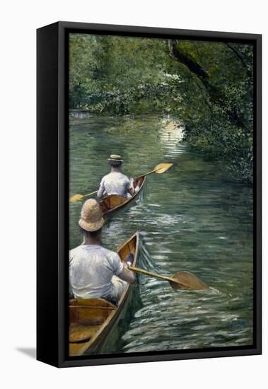 Les Périssoires-Gustave Caillebotte-Framed Stretched Canvas