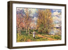 Les Petits Prés Au Printemps-Alfred Sisley-Framed Art Print