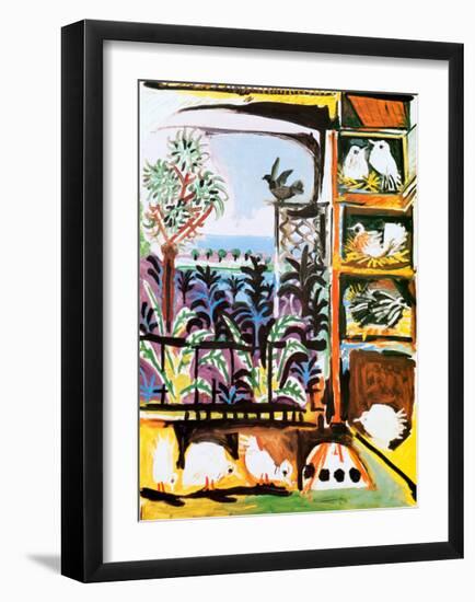 Les Pigeons, c.1957-Pablo Picasso-Framed Art Print