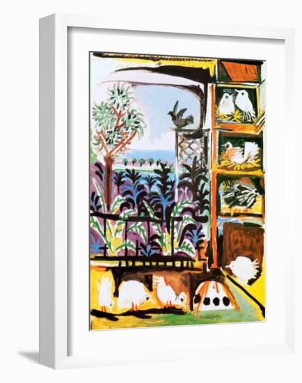 Les Pigeons, c.1957-Pablo Picasso-Framed Art Print