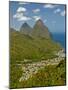 Les Pitons, Soufriere, St. Lucia, Windward Islands, West Indies, Caribbean, Central America-null-Mounted Photographic Print