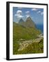 Les Pitons, Soufriere, St. Lucia, Windward Islands, West Indies, Caribbean, Central America-null-Framed Photographic Print