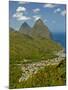 Les Pitons, Soufriere, St. Lucia, Windward Islands, West Indies, Caribbean, Central America-null-Mounted Photographic Print
