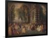 'Les Plaisirs du Bal (Le Bal Champetre)', c1717-Jean-Antoine Watteau-Framed Giclee Print