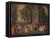 'Les Plaisirs du Bal (Le Bal Champetre)', c1717-Jean-Antoine Watteau-Framed Stretched Canvas