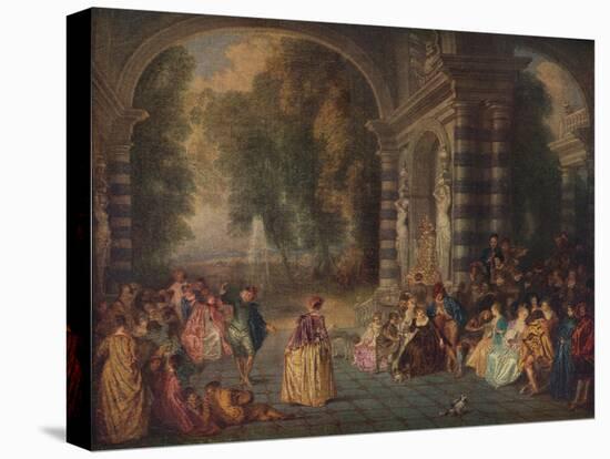 'Les Plaisirs du Bal (Le Bal Champetre)', c1717-Jean-Antoine Watteau-Stretched Canvas