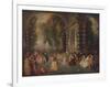 'Les Plaisirs du Bal (Le Bal Champetre)', c1717-Jean-Antoine Watteau-Framed Giclee Print