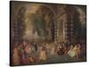 'Les Plaisirs du Bal (Le Bal Champetre)', c1717-Jean-Antoine Watteau-Stretched Canvas