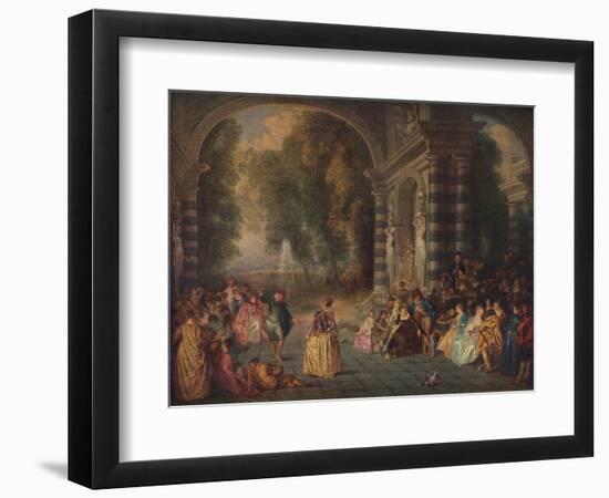 'Les Plaisirs du Bal (Le Bal Champetre)', c1717-Jean-Antoine Watteau-Framed Giclee Print