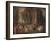 'Les Plaisirs du Bal (Le Bal Champetre)', c1717-Jean-Antoine Watteau-Framed Giclee Print