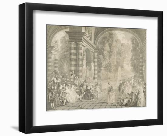 Les  plaisirs du bal-Jean Antoine Watteau-Framed Premium Giclee Print