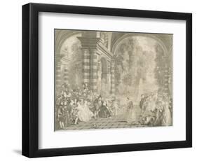 Les  plaisirs du bal-Jean Antoine Watteau-Framed Premium Giclee Print