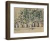 Les pots de fleurs-Paul Cézanne-Framed Giclee Print