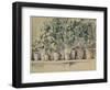 Les pots de fleurs-Paul Cézanne-Framed Giclee Print