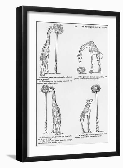 Les Pourquoi De Monsieur Toto', Caricature of Darwin's Theory of Evolution, C.1900-Emmanuel Poire Caran D'ache-Framed Giclee Print