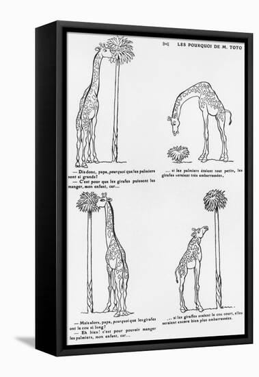 Les Pourquoi De Monsieur Toto', Caricature of Darwin's Theory of Evolution, C.1900-Emmanuel Poire Caran D'ache-Framed Stretched Canvas