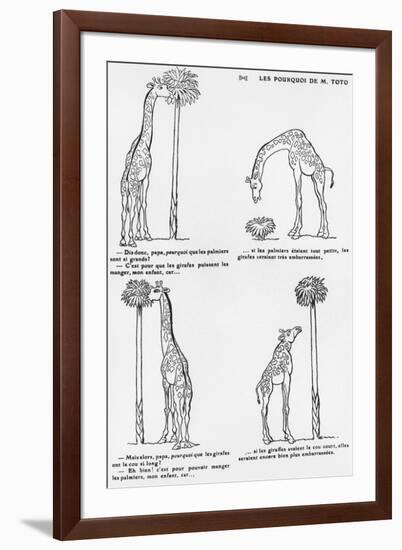 Les Pourquoi De Monsieur Toto', Caricature of Darwin's Theory of Evolution, C.1900-Emmanuel Poire Caran D'ache-Framed Giclee Print