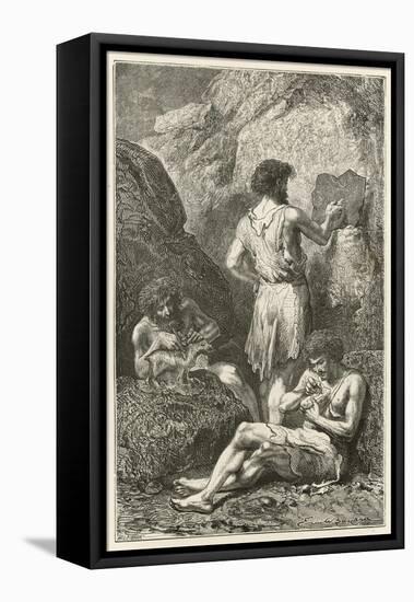 Les Precurseurs De Raphael Et De Michel-Ange-Emile Antoine Bayard-Framed Stretched Canvas