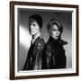 Les predateurs HUNGER by Tony Scott with David Bowie and Catherine Deneuve, 1983 (b/w photo)-null-Framed Photo