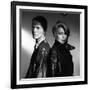 Les predateurs HUNGER by Tony Scott with David Bowie and Catherine Deneuve, 1983 (b/w photo)-null-Framed Photo