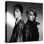 Les predateurs HUNGER by Tony Scott with David Bowie and Catherine Deneuve, 1983 (b/w photo)-null-Stretched Canvas
