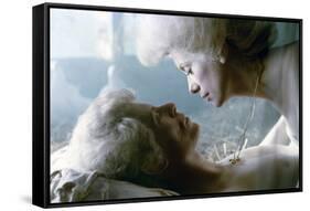 Les Predateurs The Hunger by Tony Scott with David Bowie, Catherine Deneuve, 1983 (photo)-null-Framed Stretched Canvas
