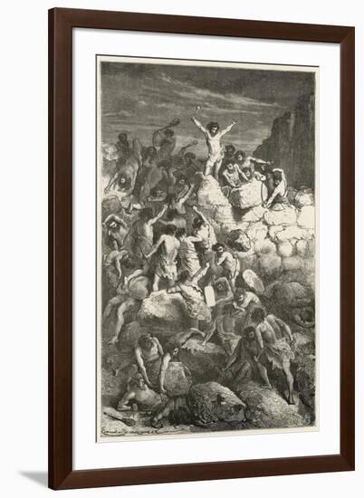 Les Premiers Combats Reguliers Entre Les Hommes a L'Age De La Pierre-Emile Antoine Bayard-Framed Giclee Print