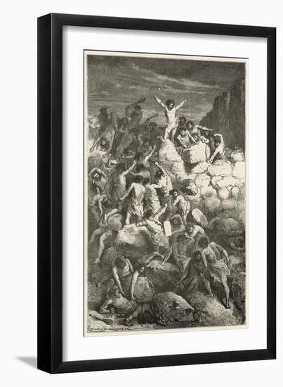 Les Premiers Combats Reguliers Entre Les Hommes a L'Age De La Pierre-Emile Antoine Bayard-Framed Giclee Print