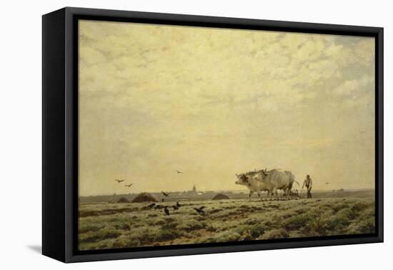 Les premiers sillons ; Haute Alsace, dit aussi le laboureur-Henri Zuber-Framed Stretched Canvas