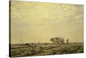 Les premiers sillons ; Haute Alsace, dit aussi le laboureur-Henri Zuber-Stretched Canvas