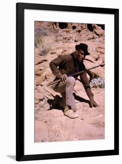 Les Professionnels THE PROFESSIONALS by Richard Brooks with Woody Stroder, 1966 (photo)-null-Framed Photo