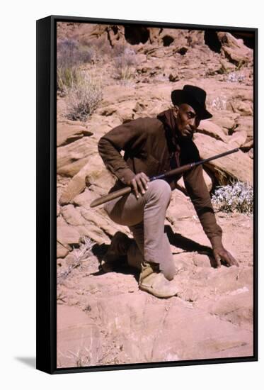 Les Professionnels THE PROFESSIONALS by Richard Brooks with Woody Stroder, 1966 (photo)-null-Framed Stretched Canvas