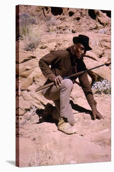 Les Professionnels THE PROFESSIONALS by Richard Brooks with Woody Stroder, 1966 (photo)-null-Stretched Canvas