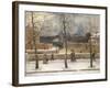 Les Quais de Seine en hiver (devant la pointe occidentale de l'île Saint-Louis)-Pierre Prins-Framed Giclee Print