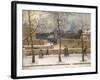 Les Quais de Seine en hiver (devant la pointe occidentale de l'île Saint-Louis)-Pierre Prins-Framed Giclee Print