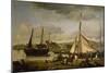 Les Quais marchands de Rouen-Jean-Baptiste-Camille Corot-Mounted Giclee Print