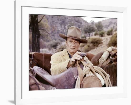 Les Quatre Fils by Katie Helder THE SONS OF KATIE HELDER by Henry Hathaway with John Wayne, 1965 (p-null-Framed Photo